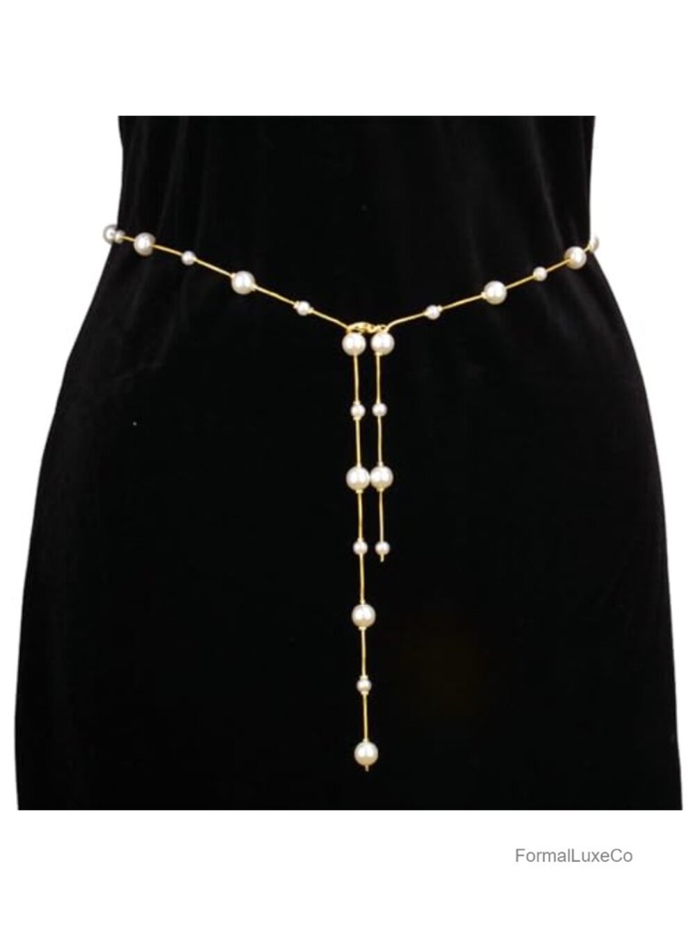 Pearl Chain Belt Gold Waist Belt Women Plus Size Metal Waist Chain
